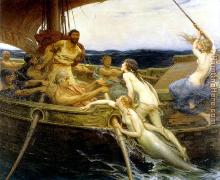 Ulysses and the Sirens painting - Herbert James Draper Ulysses and the Sirens art painting